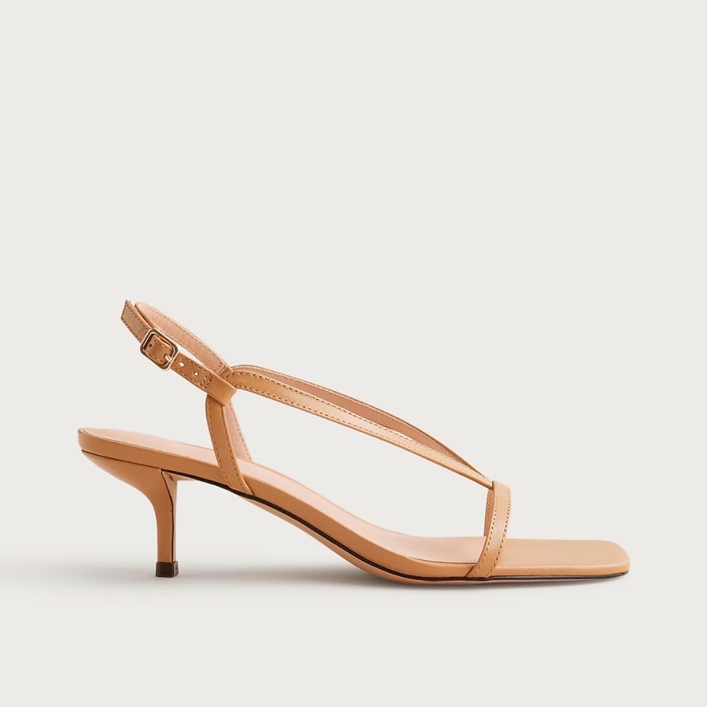 JCREW Krista Slingback Kitten-heel Sandals in Leather - NEW - Picture 3 of 6
